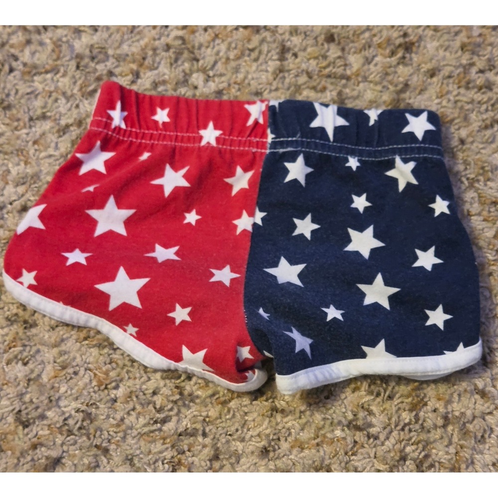 Way To Celebrate Patriotic Shorts Baby Size 18M Red White Blue - Picture 5 of 5